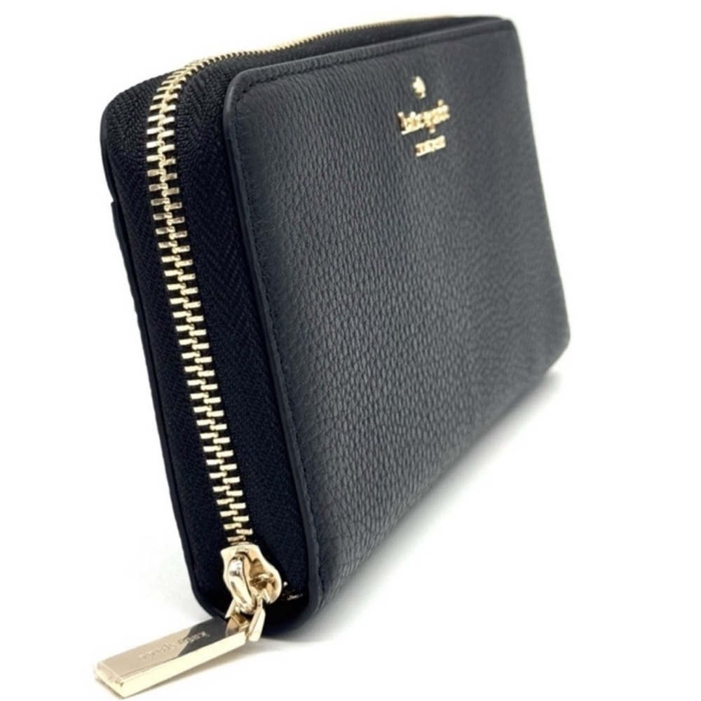 Kate Spade Leila Large Continental Wallet Black/Gold - Picture 4 of 8